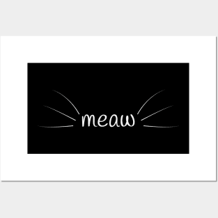 Meaw cat design Posters and Art